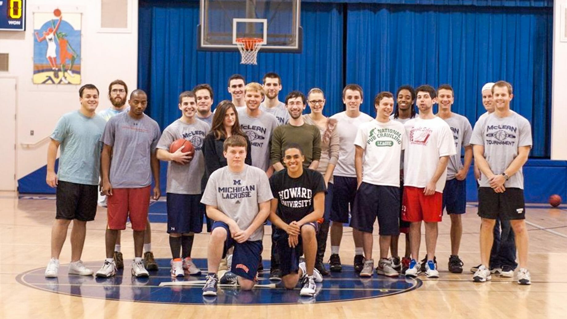 Physical Education Students Playing Basketball